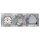 Busch-Jaeger Balance SI Set: 1x UP 2-Loch SAT Dose Triax EDU 04 F mit Zentralscheibe + 1x Rutenbeck Anschlussdose 13610407 mit Zentralscheibe + 1x 20 EUC-914 Steckdose + 1x 1723-914 3-fach Rahmen Alpinweiß
