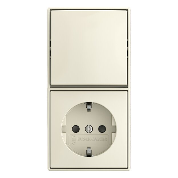 Busch-Jaeger 2601/6/20 EAPBJ-522 Kombination Wippschalter Aus- und Wechselschaltung/ SCHUKO® Steckdose Safety+ 2TKA00005537