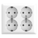 Busch-Jaeger 404 EAB-524 4fach Steckdose SCHUKO Safety+...