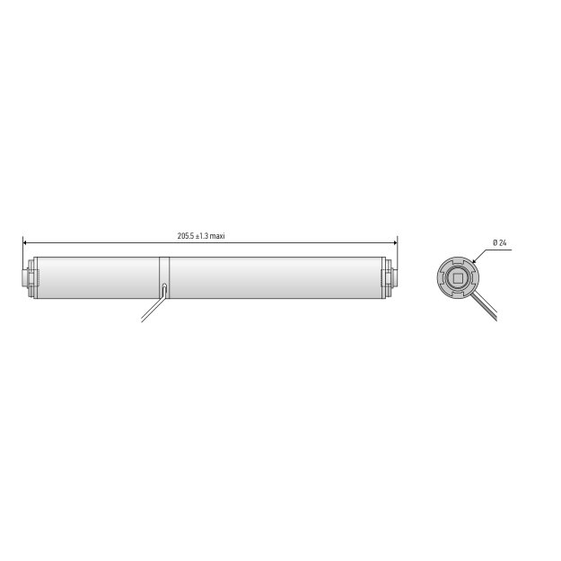 Somfy Antrieb LW25-B44, 24VDC 1000032