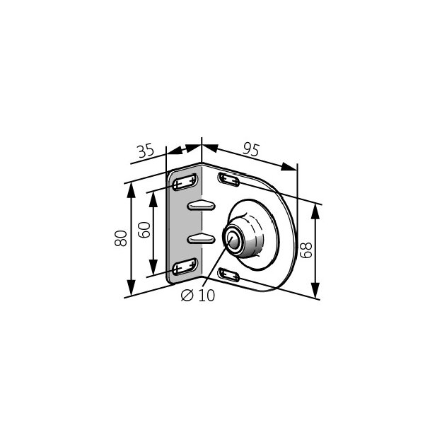Somfy Flanschgegenlager 9410635