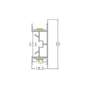 Brumberg 53751070 LED-Wandanbauprofil weiß RAL 9003