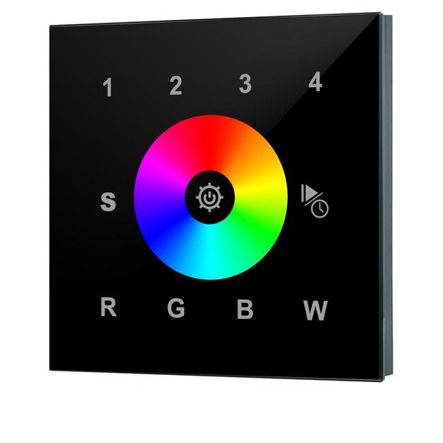 Brumberg 18252080 RGBW 230 V AC DALI-Wandpanel DT-6 schwarz 18152000 bzw 18162000 zur Ansteuerung