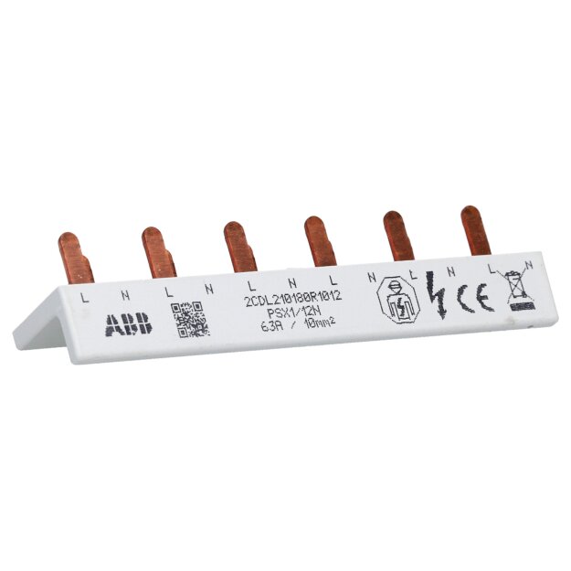 ABB PSX1/12N Phasenschiene FlexLine 1P+N 12Pins 6 TE 10qmm 2CDL210180R1012
