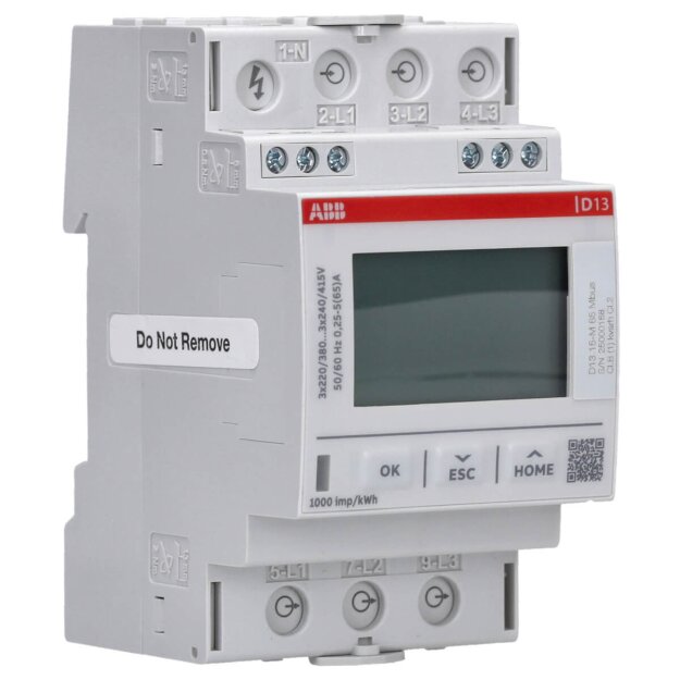 ABB 2CMA241845R1000 D13 15-M 65 MBUS Drehstromzähler 65A Mbus MID 1DO+1DI