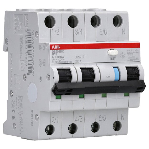 ABB 2CSR256140R1135 DS203NCA-B13/003 FI/LS-Schalter 6kA 3P+N Typ A B 13 30mA