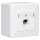 Rutenbeck UAE - Cat. 6A iso Universal-Anschlussdose / Datendose LAN mit Unterputz-Abdeckung reinweiß 136112030 + Aufputz-Gehäuse 13511503, 1-fach RJ45, 10 Gbit/s, geschirmt