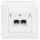 Rutenbeck UAE - Cat. 6A iso Universal-Anschlussdose / Datendose LAN mit Unterputz-Abdeckung reinweiß 136112070 + Aufputz-Gehäuse 13511503, 2-fach RJ45, 10 Gbit/s, geschirmt