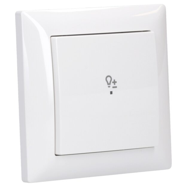 Busch-Jaeger Busch-balance SI Set: 1x 64851 U LED-Dimmer-Einsatz flex + 1x 64711 Bedienelement flex 1-fach + 1x 6234-10-914 Wippe 1-fach + 1x 1721-914 1-fach Rahmen Alpinweiß