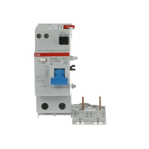 ABB 2CSB202401R1250 DDA202A-25/0 03AP-R FI-Block für S202 2P Typ A 25A 30mA kurzzeitverzögert