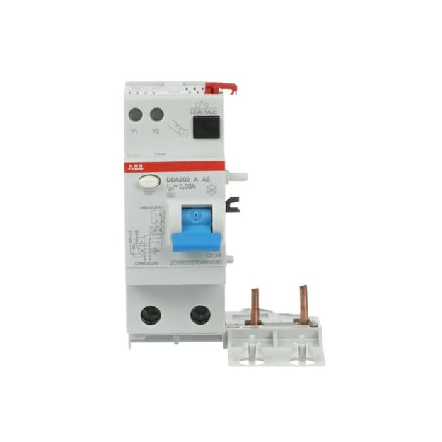 ABB 2CSB202701R1630 DDA202A-63/0 03AE FI-Block für S202 2P Typ A 63A 30mA Not Aus Funktion
