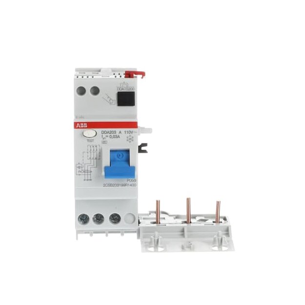 ABB 2CSB203199R1400 DDA203A-40/0 03 FI-Block Typ A 110V RCU 3P 40A 30mA für 110V AC-Netz