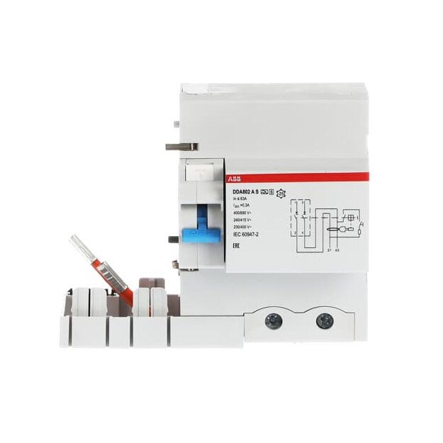 ABB 2CSB802201R3630 DDA802AS-63/0 3 FI-Block für S802 2P Typ A 63A 300mA selektiv