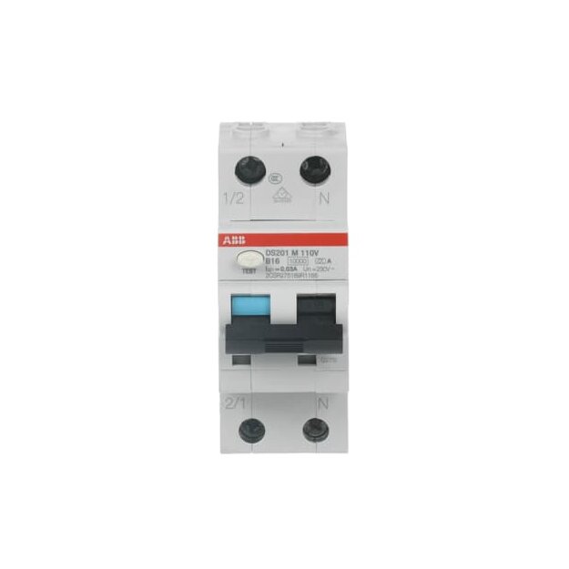 ABB 2CSR275189R1165 DS201MA-B16/0 03 FI/LS-Schalter 110V 10kA 1P+N TypA  B16 30mA für 110V AC-Netz