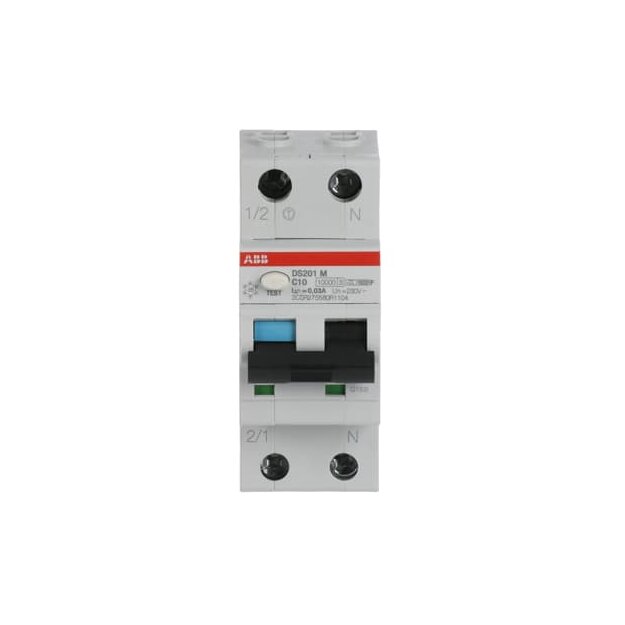 ABB 2CSR275580R1104 DS201MF-C10/0 03 FI/LS-Schalter 10kA  1P+N  Typ F  C 10  30mA