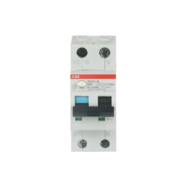 ABB 2CSR275580R1404 DS201MF-C40/0 03 FI/LS-Schalter 10kA  1P+N  Typ F  C 40  30mA
