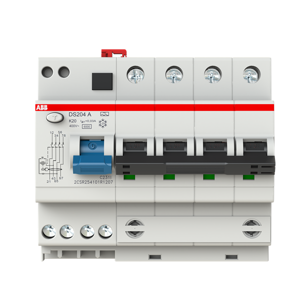 ABB 2CSR254101R1207 DS204A-K20/0 03 FI/LS-Kombination 6kA 4P Typ A K 20A 30mA