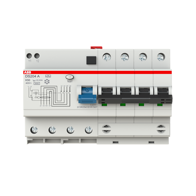 ABB 2CSR254101R1507 DS204A-K50/0 03 FI/LS-Kombination 6kA 4P Typ A K 50A 30mA