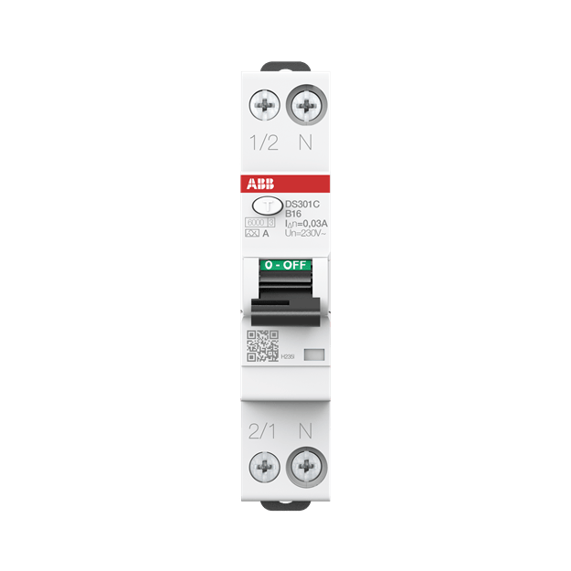 ABB 2CSR255163U1165 DS301CA-B16/0 03 FI/LS-Schalter 6kA  1P+N  Typ A  B16  30mA