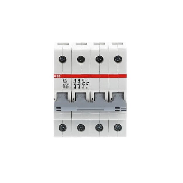 ABB 2CDE284001R1100 E204/100G Trennschalter 4P 100A Schaltgriff grau