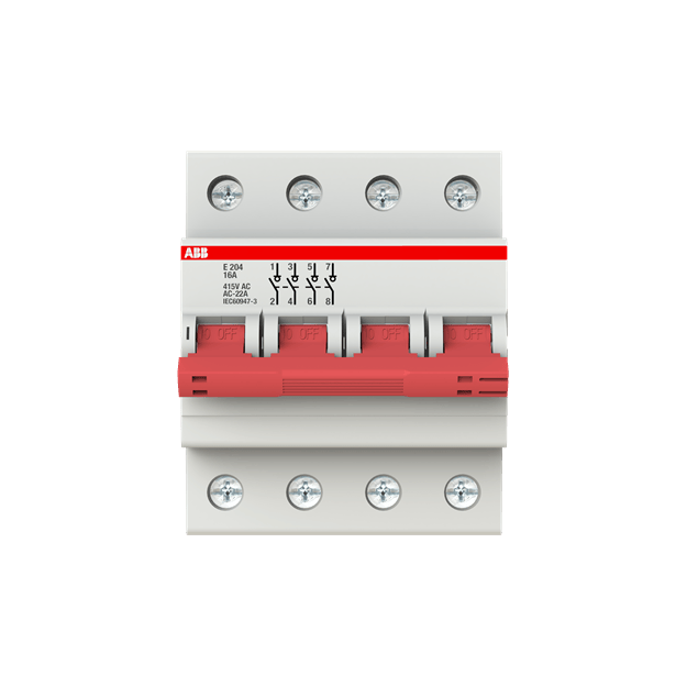 ABB 2CDE284001R1016 E204/16G Trennschalter 4P 16A Schaltgriff grau