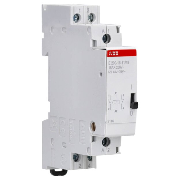 ABB 2TAZ312000R2033 E290-16-11/48 Stromstoßschalter Spule 48 VAC/ 24 VDC  16 A  1 NC + 1 NO