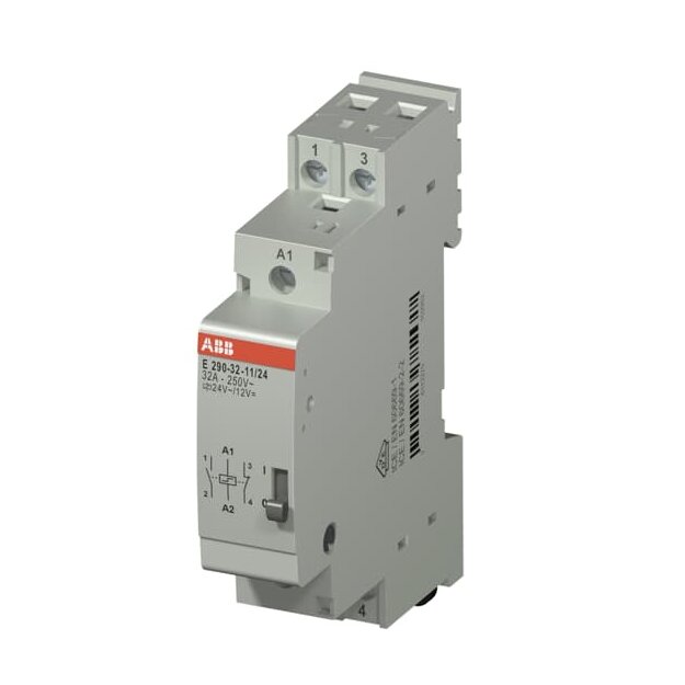 ABB 2TAZ322000R2043 E290-32-11/24 Stromstoßschalter Spule 24 VAC/ 12 VDC  32 A  1 NC + 1 NO