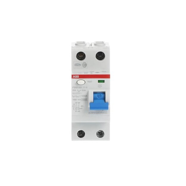 ABB 2CSF202201R4630 F202AS-63/0 5 FI-Schutzschalter 2P Typ A 63A 500mA selektiv