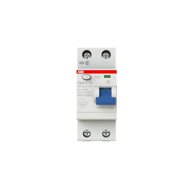 ABB 2CSF202101R1900 F202A-100/0 03 FI-Schutzschalter 2P Typ A 100A 30mA