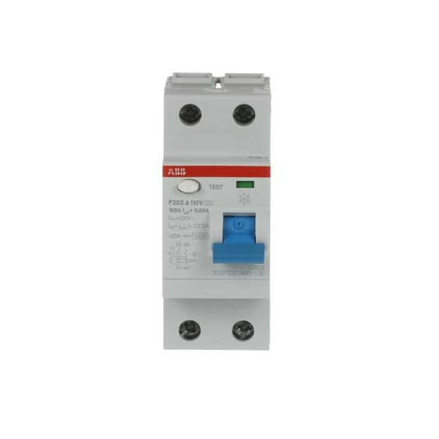ABB 2CSF202199R1100 F202A-100/0 03 FI-Schalter Typ A 110V RCCB 2P 100A 30mA für 110V AC-Netz