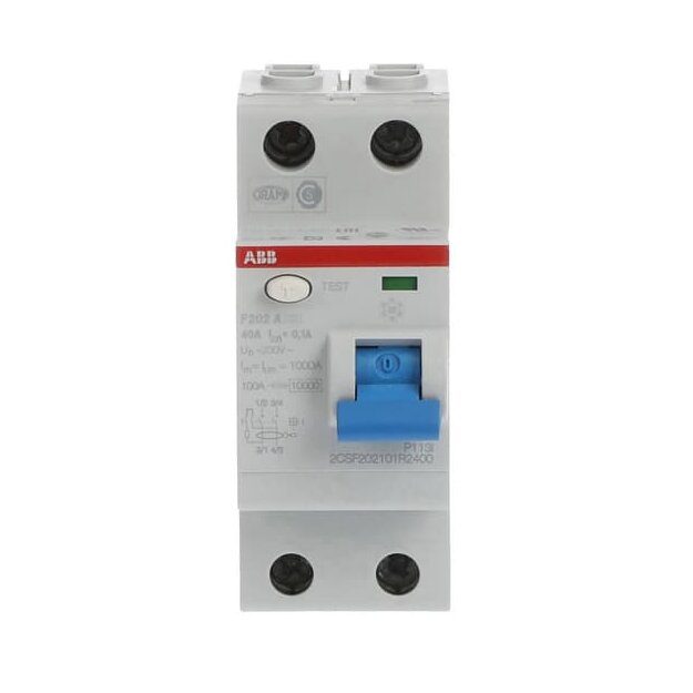 ABB 2CSF202101R2400 F202A-40/0 1 FI-Schutzschalter 2P Typ A 40A 100mA