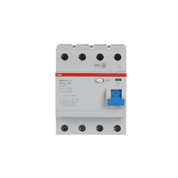 ABB 2CSF204201R4900 F204AS-100/0 5 FI-Schutzschalter 4P Typ A 100A 500mA selektiv