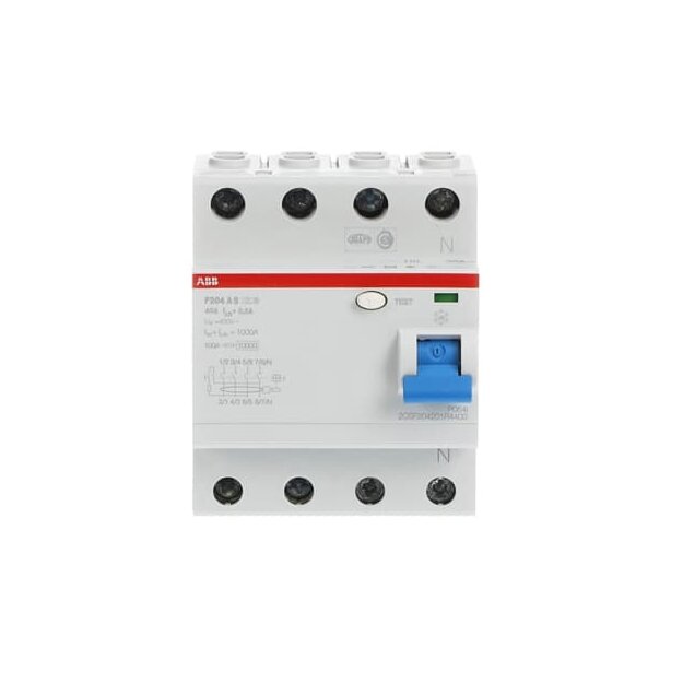 ABB 2CSF204201R4400 F204AS-40/0 5 FI-Schutzschalter 4P Typ A 40A 500mA selektiv