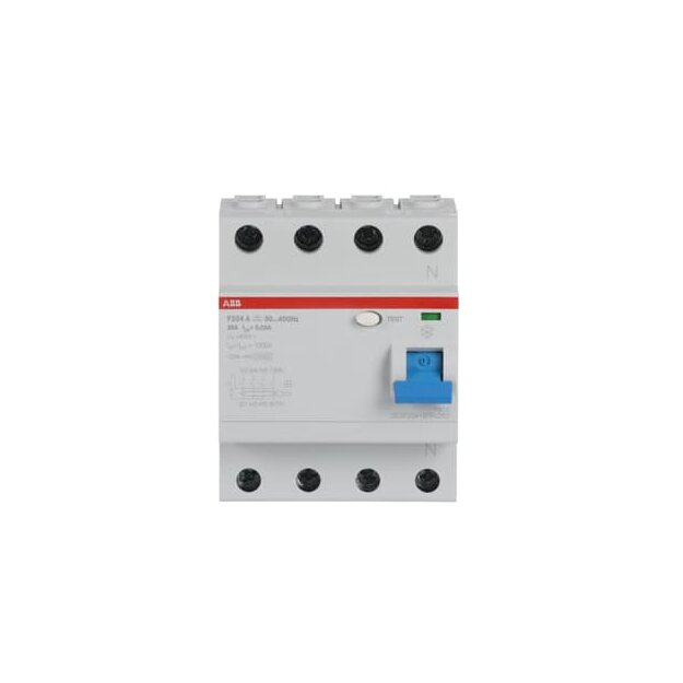 ABB 2CSF204197R1250 F204A-25/0 03/400H FI-Schutzschalter 4P Typ A 25A 30mA 400Hz