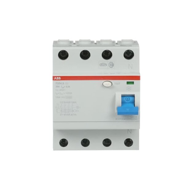 ABB 2CSF204101R2250 F204A-25/0 1 FI-Schutzschalter 4P Typ A 25A 100mA