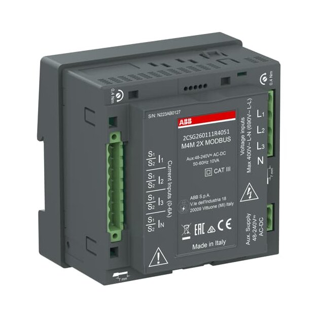 ABB 2CSG239165R4051 M4M 2X ETHERNET PQ2+RTS Netzanalysegerät Hutschienen-Gerät ohne Display