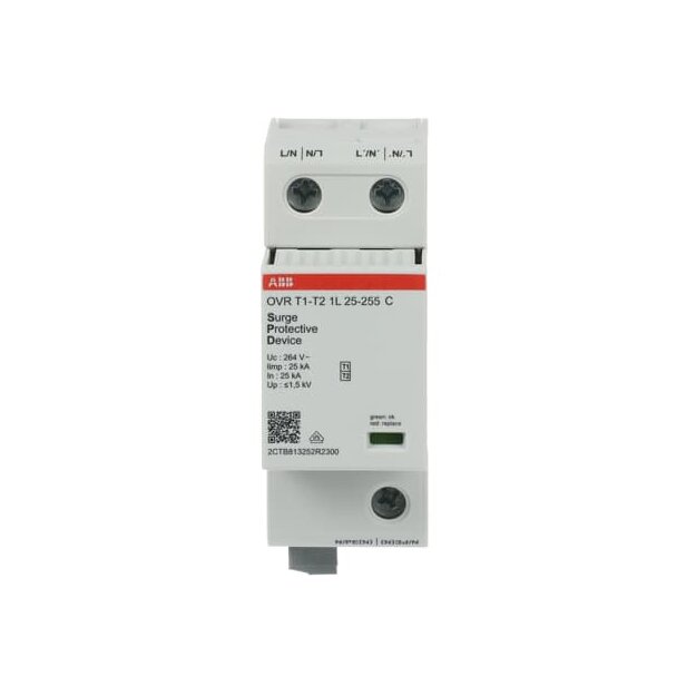 ABB 2CTB813251R2300 OVR T1-T2 1L 25-255 P TS Kombiableiter 1p für TNS Netze mit FM