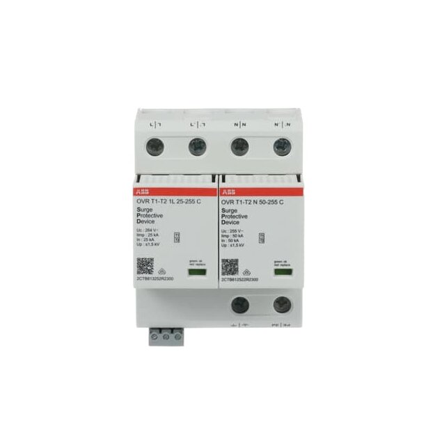 ABB 2CTB812511R2300 OVR T1-T2 1N 50-255 P TS Kombiableiter 2p für TT/TN Netze mit FM