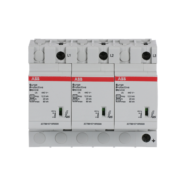 ABB 2CTB815710R4700 OVR T1-T2 3L 12.5-440s P QS Kombi-Ableiter T1-T2 12.5kA/Pol  TNC