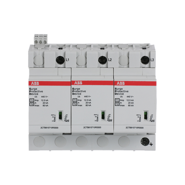 ABB 2CTB815710R3500 OVR T1-T2 3L 12.5-440s P TS QS Kombi-Ableiter T1-T2 12.5kA/Pol  TNC
