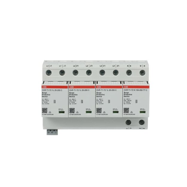 ABB 2CTB812111R2300 OVR T1-T2 3N 100-255 P TS Kombiableiter 4p für TT/TNS Netze mit FM
