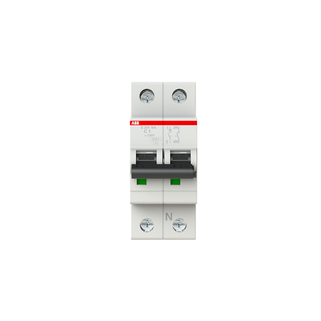 ABB 2CDS251103R0014 S201-C1NA Sicherungsautomat C-Charakteristik  6 kA  1 A  1P+NA