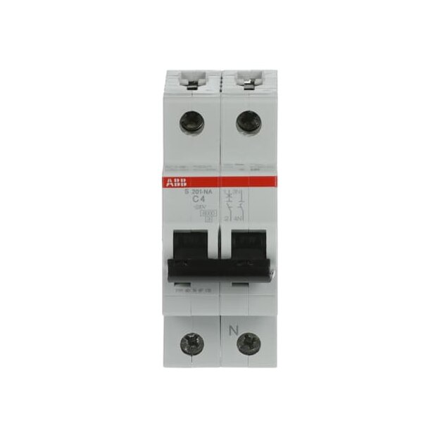 ABB 2CDS251103R0044 S201-C4NA Sicherungsautomat C-Charakteristik  6 kA  4 A  1P+NA