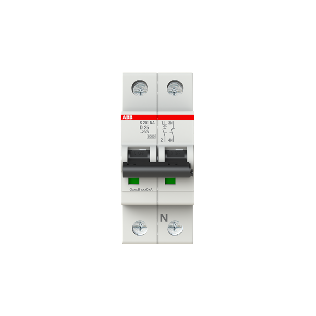 ABB 2CDS251103R0251 S201-D25NA Sicherungsautomat D-Charakteristik  6 kA  25 A  1P+NA