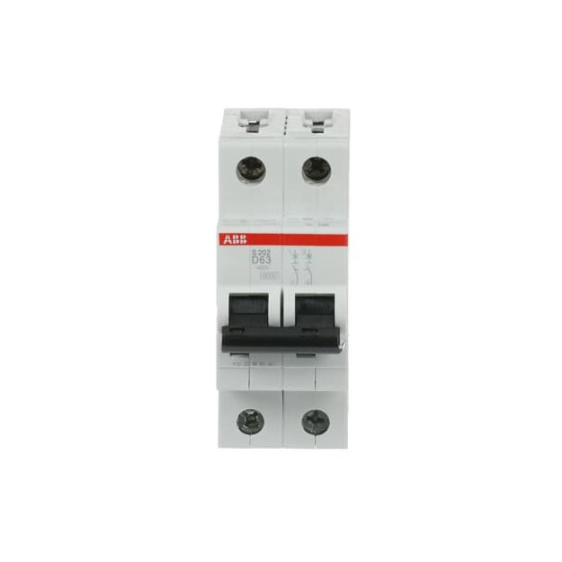 ABB 2CDS252001R0631 S202-D63 Sicherungsautomat D-Charakteristik  6 kA  63 A  2P