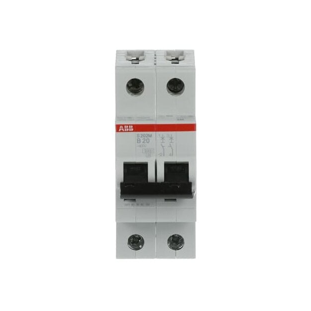 ABB 2CDS272001R0205 S202M-B20 Sicherungsautomat B-Charakteristik  10 kA  20 A  2P