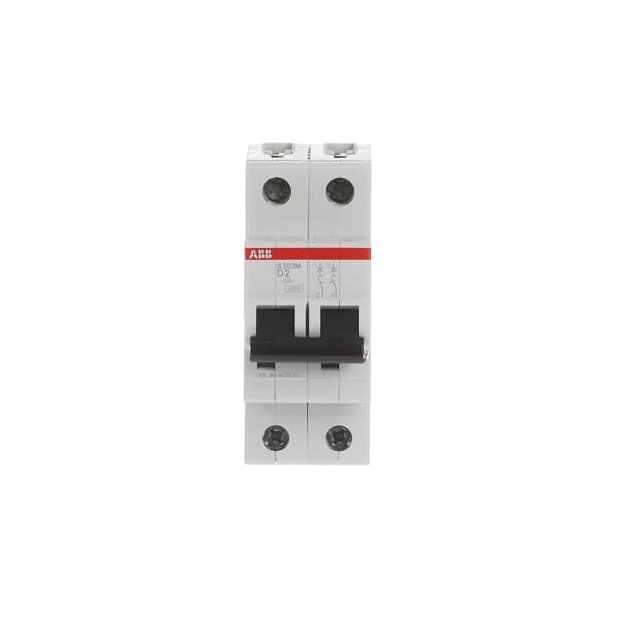 ABB 2CDS272001R0021 S202M-D2 Sicherungsautomat D-Charakteristik  10 kA  2 A  2P