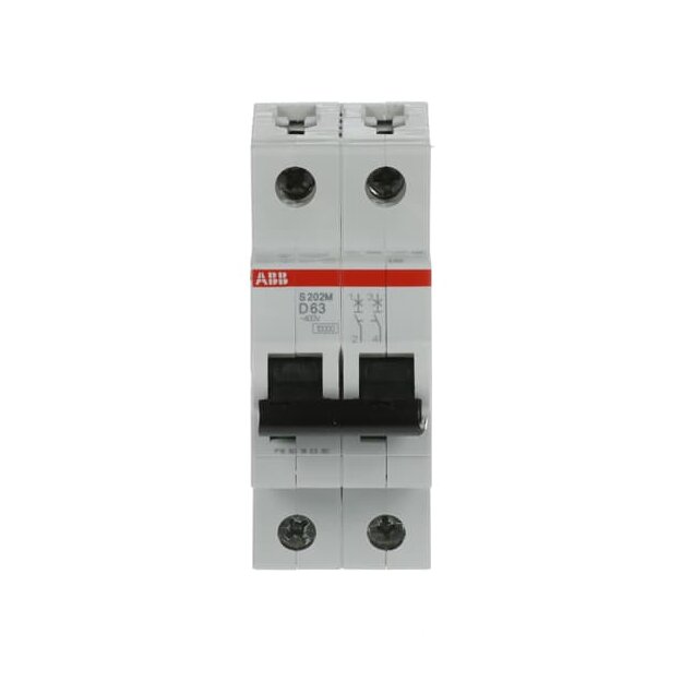 ABB 2CDS272001R0631 S202M-D63 Sicherungsautomat D-Charakteristik  10 kA  63 A  2P