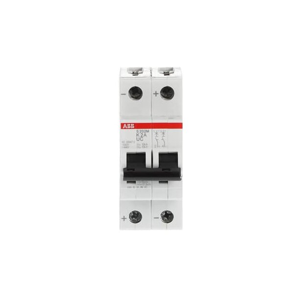ABB 2CDS272061R0277 S202M-K2UC Sicherungsautomat K-Charakteristik  10 kA  2 A  2P