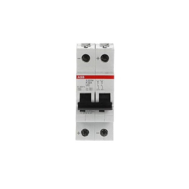 ABB 2CDS272061R0407 S202M-K8UC Sicherungsautomat K-Charakteristik  10 kA  8 A  2P